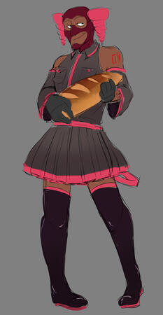 spy from team fortress 2 dressed as the utau teto