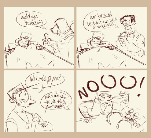 that garfield comic, but its pyro and scout