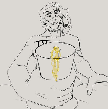 Lycantrin's oc, salem, pissing into a fleshlight